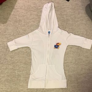 NCAA Kansas Jayhawks full zip quarter sleeve shirt